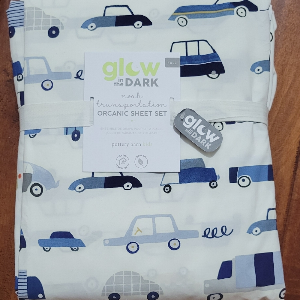 New Pottery Barn Kids Full Size Car sheet set